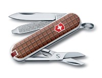 Нож-брелок VICTORINOX Classic SD - Chocolate, 58 мм, 7 функций, рукоять с дизайном "Шоколад"