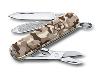 Нож-брелок VICTORINOX Classic SD "Desert Camouflage", 58 мм, 7 функций, бежевый камуфляж