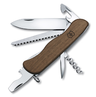 Нож перочинный VICTORINOX Forester Wood, 111 мм, 10 функций, с фиксатором лезвия, деревянная рукоять