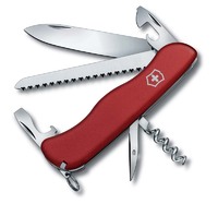 Нож перочинный VICTORINOX Rucksack, 111 мм, 12 функций, с фиксатором лезвия, красный