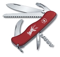Нож перочинный VICTORINOX Hunter, 111 мм, 12 функций, с фиксатором лезвия, красный