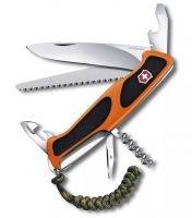 Лимитированный нож VICTORINOX RangerGrip 55 SE 2019, 130 мм, 13 функций, с фиксатором лезвия, оранжевый с чёрным
