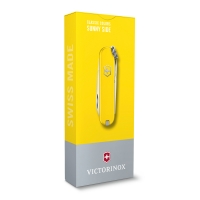 Нож-брелок Victorinox в подарочной коробке Classic SD Colors Sunny Side, 58 мм, 7 функций, жёлтый