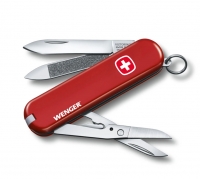 Нож-брелок VICTORINOX Wenger, 65 мм, 7 функций, красный