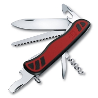 Нож перочинный VICTORINOX Forester Grip, 111 мм, 10 функций, с фиксатором лезвия, красный с чёрным