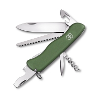 Нож перочинный VICTORINOX Forester, 111 мм, 12 функций, с фиксатором лезвия, зелёный
