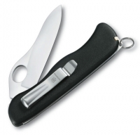 Нож перочинный VICTORINOX Sentinel Clip, 111 мм, 5 функций, с фиксатором лезвия, чёрный