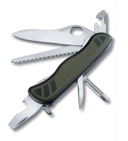 Нож перочинный VICTORINOX Swiss Soldier's Knife, 111 мм, 10 функций, оливковый с чёрным