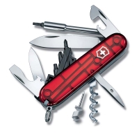Швейцарский перочинный нож VICTORINOX CyberTool 29, 91 мм, 27 функций, полупрозрачный красный