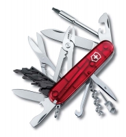 Швейцарский перочинный нож VICTORINOX CyberTool 34, 91 мм, 32 функции, полупрозрачный красный