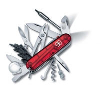 Швейцарский перочинный нож VICTORINOX CyberTool Lite, 91 мм, 34 функции, полупрозрачный красный