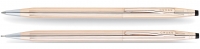 Набор Cross Century Classic: шариковая ручка и механический карандаш 0.7мм. Цвет - золотистый.