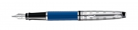 Перьевая ручка Waterman Blue Obsession, цвет - никель/синий лак, перо - нержавеющая сталь