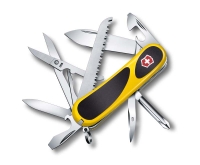 Нож перочинный VICTORINOX Evolution Grip 18, 85 мм, 15 функций, жёлтый с чёрными вставками
