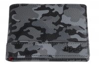 Портмоне ZIPPO, серо-чёрный камуфляж, натуральная кожа, 11,2×2×8,2 см
