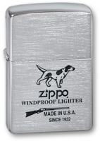 Зажигалка ZIPPO Hunting Tools, с покрытием Brushed Chrome, латунь/сталь, серебристая, 36x12x56 мм