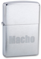 Зажигалка ZIPPO Macho, с покрытием Brushed Chrome, латунь/сталь, серебристая, матовая, 36x12x56 мм