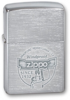 Зажигалка ZIPPO Since 1932, с покрытием Brushed Chrome, латунь/сталь, серебристая, 36x12x56 мм