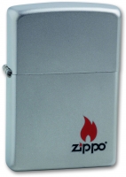 Зажигалка ZIPPO с покрытием Satin Chrome™, латунь/сталь, серебристая, матовая, 36x12x56 мм