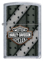 Зажигалка ZIPPO Harley-Davidson®, с покрытием Street Chrome™, латунь/сталь, серебристая, 36x12x56 мм