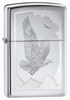 Зажигалка ZIPPO Classic с покрытием High Polish Chrome, латунь/сталь, серебристая, 36x12x56 мм