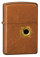 Зажигалка ZIPPO Bullet с покрытием Toffee™, латунь/сталь, светло-коричневая, матовая, 36x12x56 мм