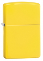Зажигалка ZIPPO Classic с покрытием Lemon™, латунь/сталь, жёлтая, матовая, 36x12x56 мм