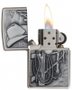 Зажигалка ZIPPO Classic с покрытием Brushed Chrome, латунь/сталь, серебристая, матовая, 36x12x56 мм