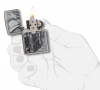 Зажигалка ZIPPO Classic с покрытием Brushed Chrome, латунь/сталь, серебристая, матовая, 36x12x56 мм