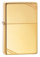 Зажигалка ZIPPO Vintage™ с покрытием High Polish Brass, латунь/сталь, золотистая, 36x12x56 мм