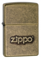 Зажигалка ZIPPO Classic с покрытием Antique Brass, латунь/сталь, серебристая, матовая, 36x12x56 мм