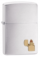 Зажигалка ZIPPO Classic с покрытием Brushed Chrome, латунь/сталь, серебристая, матовая, 36x12x56 мм