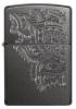 Зажигалка ZIPPO Classic с покрытием Gray, латунь/сталь, серая, матовая, 36x12x56 мм