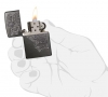 Зажигалка ZIPPO Classic с покрытием Gray, латунь/сталь, серая, матовая, 36x12x56 мм