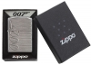 Зажигалка ZIPPO James Bond с покрытием High Polish Chrome, латунь/сталь, серебристая, 36x12x56 мм