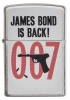 Зажигалка ZIPPO James Bond с покрытием Brushed Chrome, латунь/сталь, серебристая, 36x12x56 мм