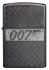 Зажигалка ZIPPO James Bond с покрытием Black Ice®, латунь/сталь, чёрная, глянцевая, 36x12x56 мм