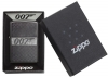 Зажигалка ZIPPO James Bond с покрытием Black Ice®, латунь/сталь, чёрная, глянцевая, 36x12x56 мм