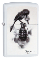 Зажигалка ZIPPO Classic с покрытием White Matte, латунь/сталь, белая, матовая, 36x12x56 мм