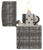 Зажигалка ZIPPO Armor® с покрытием Black Ice®, латунь/сталь, чёрная, глянцевая, 36x12x56 мм