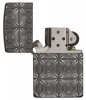 Зажигалка ZIPPO Armor® с покрытием Black Ice®, латунь/сталь, чёрная, глянцевая, 36x12x56 мм