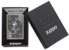 Зажигалка ZIPPO Armor® с покрытием Black Ice®, латунь/сталь, чёрная, глянцевая, 36x12x56 мм