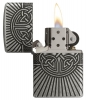 Зажигалка ZIPPO Armor® с покрытием Antique Silver, латунь/сталь, серебристая, матовая, 36x12x56 мм