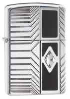 Зажигалка ZIPPO Armor® с покрытием High Polish Chrome, латунь/сталь, серебристая, 36x12x56 мм