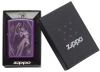 Зажигалка ZIPPO Anne Stokes с покрытием Abyss™, латунь/сталь, сиреневая, глянцевая, 36x12x56 мм