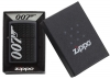 Зажигалка ZIPPO James Bond с покрытием Black Matte, латунь/сталь, чёрная, матовая, 36x12x56 мм