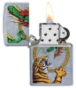 Зажигалка ZIPPO Dragon Design с покрытием Street Chrome™, латунь/сталь, серебристая, 36x12x56 мм