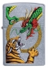 Зажигалка ZIPPO Dragon Design с покрытием Street Chrome™, латунь/сталь, серебристая, 36x12x56 мм