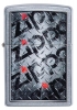 Зажигалка ZIPPO Diamond с покрытием Street Chrome™, латунь/сталь, серебристая, матовая, 36x12x56 мм