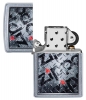 Зажигалка ZIPPO Diamond с покрытием Street Chrome™, латунь/сталь, серебристая, матовая, 36x12x56 мм